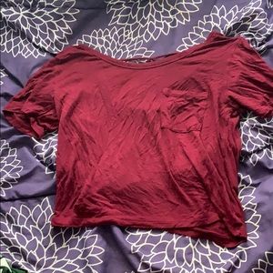 maroon crop top